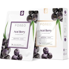 Mey İthalat Foreo Acai Berry Pürüzsüzleştirici 3'lü Kağıt Maske