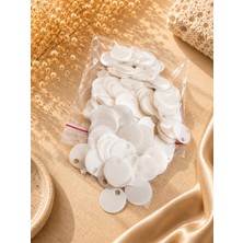 Velanee Beyaz Plastik Sedef Görünümlü Yuvarlak Pul 20 mm – 150 Adet