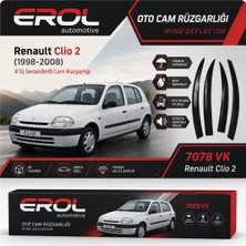 Erol Otomotiv Renault Clio 2 (1998-2008) Uyumlu 4'lü Sedan & HB Cam Rüzgarlığı Takımı