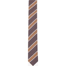 Ysf Erkek Camel Desenli Slim Kravat