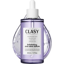 Mey İthalat Clasycare Cilt Tonu Eşitleyici Peeling Serum – Aha Bha Eksfoliyan & Gözenek Temizleyici | Salisilik Asit & Glikolik Asit ile Aydınlatıcı, Anti-Aging Cilt Bakımı, 50 ml