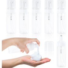 Mey İthalat Köpük Pompa Şişesi 5.5OZ/150ML Şeffaf Boş Köpük Şişe Pompası, Sabun Için Seyahat Köpüğü Şişesi, Şampuan, Temizleme Köpüğü Dispenseri Şişesi Doldurulabilir (6'lı Paket)