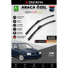S-Dizayn Vw Golf 4 Ön Cam Silecek Seti 1998-2002 Premium Araca Özel 53-48 cm  A+ Kalite