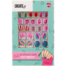 Mey İthalat Create It! Takma Tırnak Seti - Rainbow - Candy Explosion