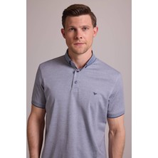 Ysf Erkek Gri Regular Fit Merserize Polo Yaka T-shirt