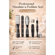 Mey İthalat Cngzshop Profesyonel Manikür Pedikür Seti, 7'si 1 Arada, Tırnak Eti Itici, Tırnak ve Topuk Törpüsü