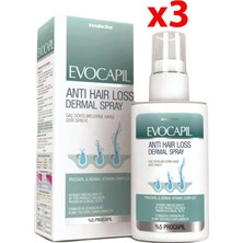 Mey İthalat Evocapil Saç Dökülmesine Karşı Dermal Sprey, 60 Ml, 3'lü Set