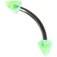 Mey İthalat Rouge Moulin Curved Barbel Çelik Spike Piercing TDGR00901