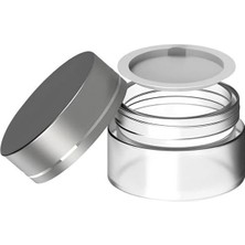Mey İthalat 35 ml Boş Şeffaf Cam Seyahat Krem ve Organizer Kavanozu Kozmetik Şişesi
