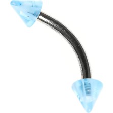 Mey İthalat Rouge Curved Barbel Çelik Spike Piercing TDGR00914