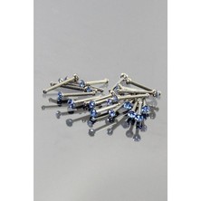 Mey İthalat Rouge Moulin Mavi Taşlı Hızma Piercing TDGR00411, Mavi