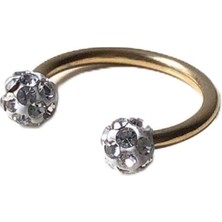 Mey İthalat Taşlı Top Gold Piercing