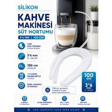 %100 Silikon Kahve Makinesi Süt Hortumu 3×6 mm 100 cm | Gıda Temasına Uygun