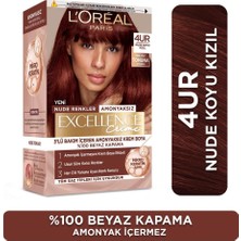 Mey İthalat L’oréal Paris Excellence Creme Nude Renkler Saç Boyası – 4ur Nude Koyu Kızıl
