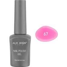 Mey İthalat Alıx Avıen Pamuk Şeker Pembe Kalıcı Oje 67-Yoğun Renk Veren Jel Oje 12 Ml-Nail Uv Gel Polish 67