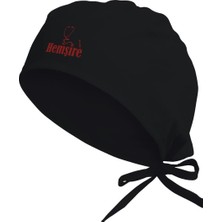 Mey İthalat Tasarım Trend Hemşirelere Özel Tasarım Hastane Cerrahi Bonesi Siyah -17