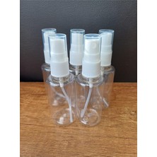 Mey İthalat Sprey Başlı Plastik Boş Pet Şişe 50 ml 5 Adet