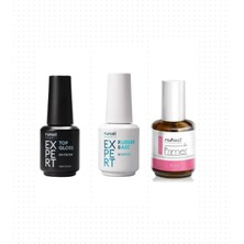 Mey İthalat Fontenay Runail Uv Filtreli Top Coat 18ML + Rubber Base Scotch 18ML + Non-Acid Primer 15ML Şeffaf