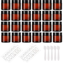 Mey İthalat 2 Oz 24 Paket Yuvarlak Cam Kavanoz Losyon Kavanozları Krem Kavanozları - Grup