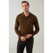 Ysf Erkek Yeşil Pamuklu Polo Yaka Triko
