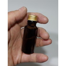 Mey İthalat 10 Adet Boş Gold Kapaklı Kolonya Şişesi Doldurulabilir Cep Amber Renk Cam Parfüm Şişesi 20 ml 8697431773568