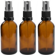 Mey İthalat 50ML Amber Yuvarlak Boş Cam Şişe Siyah Sis Spreyi ve Üstü Kapaklı | Doldurulabilir | Uçucu Yağlar Için Sızdırmaz | Yeniden Kullanılabilir | Dıy Parfümler | Dıy Serumları (3)