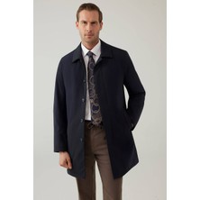 Ysf Erkek Lacivert Regular Fit Pardesü
