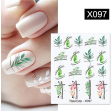 Mey İthalat Tırnakmania Su Transferli Nail Art Sticker X097 (52340-17) 3938