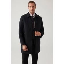 Ysf Erkek Siyah Regular Fit Pardesü