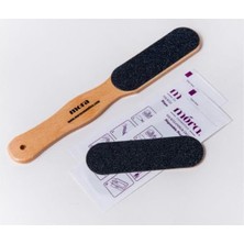 Mey İthalat Mora Ahşap Topuk Törpüsü-Pedikür Spatulası + 5 Adet Törpü Kağıdı