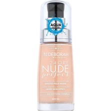 Mey İthalat Deborah Milano 24 Ore Perfect Nude Nemli Bitiş Fondöten No: 0 Fair Rose