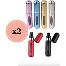 Mey İthalat 2 Adet Parfüm Şişesi Taşınabilir Mini Doldurulabilir Atomizer Parfüm Şişeleri Boş Küçük