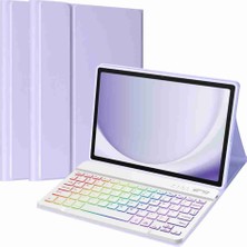 Fuchsia Galaxy Tab A11 Plus ile Uyumlu Klavyeli Tablet Kılıfı