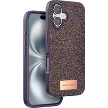Onegif Apple iPhone 16 Bright Simli Kapak - Derin Mor