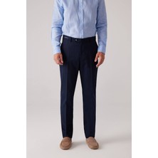Ysf Erkek Lacivert %100 Keten Pantolon