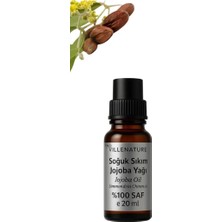 Mey İthalat Villenature Soğuk Sıkım Jojoba Yağı, Cilt ve Saç BAKIMI,%100 Saf ve Doğal, Simmondsia Chinensis, Nemlendirici ve Besleyici, 20 ml