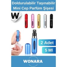 Mey İthalat Deluxe Seri Koku Şişesi Doldurulabilir Portatif Çanta Içi Küçük Cep Parfüm Şişesi 5 ml 10 Adet
