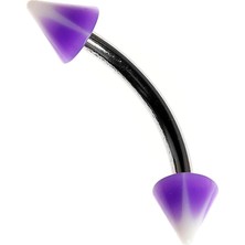 Mey İthalat Rouge Curved Barbel Çelik Spike Piercing TDGR00916