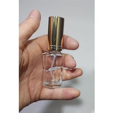 Mey İthalat 50 Adet Boş Gold Kapaklı Kolonya Şişesi Doldurulabilir Cep Cam Parfüm Şişesi 20 Ml, SPREYLISE0082