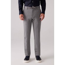 Ysf Erkek Gri Regular Fit Beli Lastikli İpli Fermuarlı Likralı Jogger Pantolon