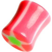 Mey İthalat Rouge Moulin Karpuz Desen Bioplast Tunnel Piercing TDGR00836, Pembe