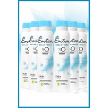 Mey İthalat Emotion Ocean Fresh Kadın Vegan Deodorant, 6X150ML, Alüminyum Içermezsiz, Hızlı Kurur, Leke Bırakmaz