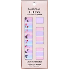 Mey İthalat Dashing Diva Gloss Nail Strips - Enchanted Garden | Uv Free, Chip Resistant, Long Lasting Gel Nail Stickers | Contains 32 Nail Wraps, 1 Prep Pad, 1 Nail File