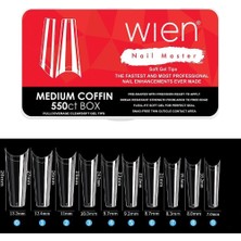 Mey İthalat Yeni Nesil Protez Tırnak Jel Tips Soft Gel Tips Medium Coffin 550 Adet