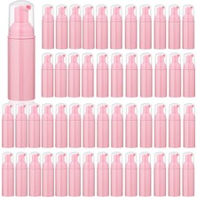 Mey İthalat 35 Adet 2 Oz (60 Ml) Köpük Sabunluk, Mini Plastik, Doldurulabilir Seyahat Şişeleri, Pompalı, El Dezenfektanı, Kirpik, Şampuan, Kastilya, Sıvı Pembe