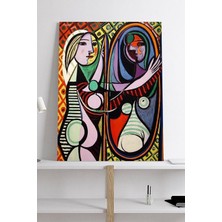 Mey İthalat Postermanya (PSTER18889) Ayna Karşısındaki Kız - Pablo Picasso Sanatsal Kanvas Tablo 50 x 70