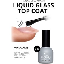 Mey İthalat Momo Professional Kalıcı Oje Için Liquid Glass Top Coat 9 ml