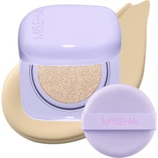Mey İthalat Mıssha Yoğun Kapatıcı, Nemli ve Parlak Bitişli Cushion Glow Layering Fit Cushion No.17 Ivory SPF50+/PA++++