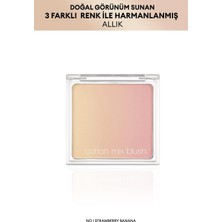 Mey İthalat Mıssha Doğal Görünümlü, 3 Farklı Tonlama Sağlayan, Uzun Süre Kalıcı Allık Cotton Mix Blush (No.1)