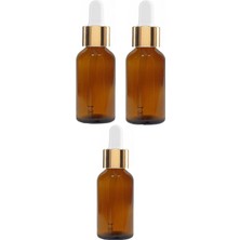 Mey İthalat Wellline 50 cc Cam Damlalıklı Amber Şişe [50 CC=50ML x 3 Adet] / Ecza Şişesi/dropper Şişe 86974317124679